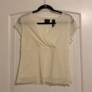 Women’s Shirt Axcess tan/cream with red foe design